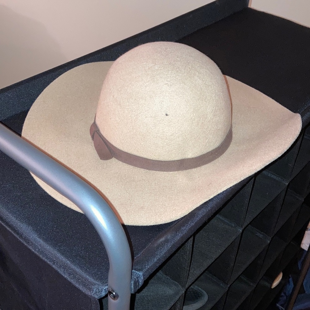 Felt wide brim funky hat